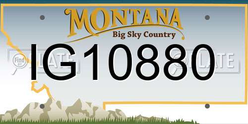 IG10880 Montana License Plate