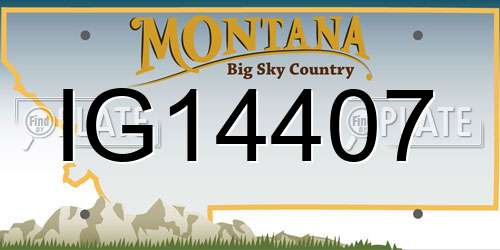 IG14407 Montana License Plate