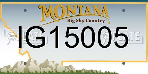 IG15005 Montana License Plate