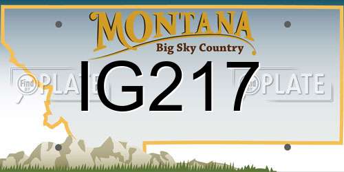 IG217 Montana License Plate