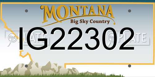 IG22302 Montana License Plate
