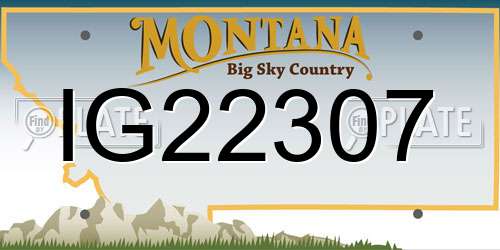 IG22307 Montana License Plate