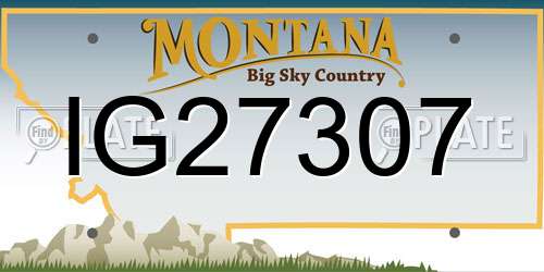 IG27307 Montana License Plate