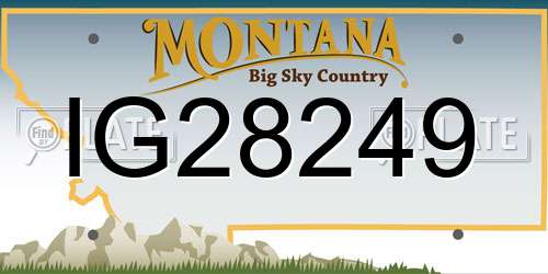 IG28249 Montana License Plate