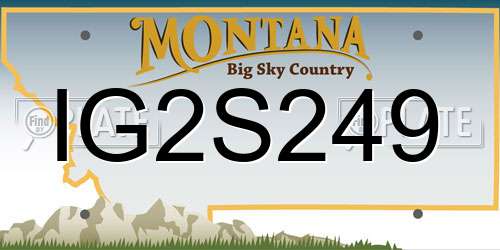 IG2S249 Montana License Plate