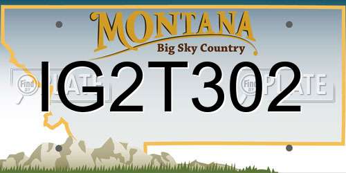 IG2T302 Montana License Plate