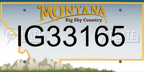 IG33165 Montana License Plate