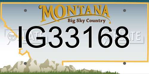 IG33168 Montana License Plate