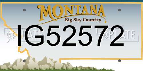 IG52572 Montana License Plate