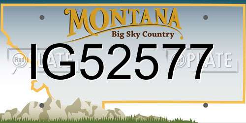 IG52577 Montana License Plate