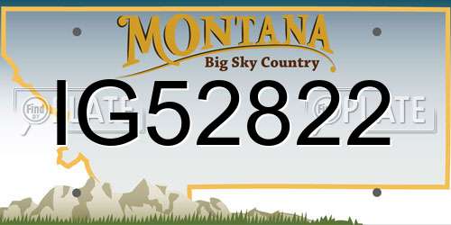 IG52822 Montana License Plate