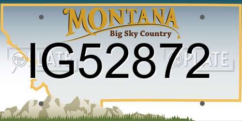 IG52872 Montana License Plate