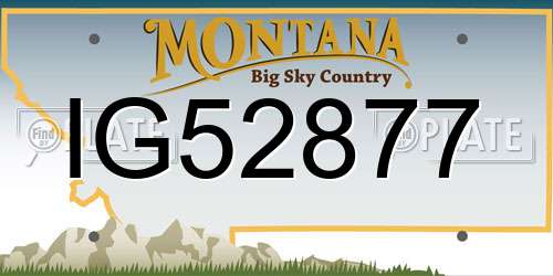 IG52877 Montana License Plate