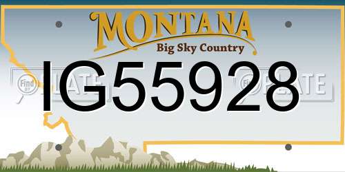 IG55928 Montana License Plate
