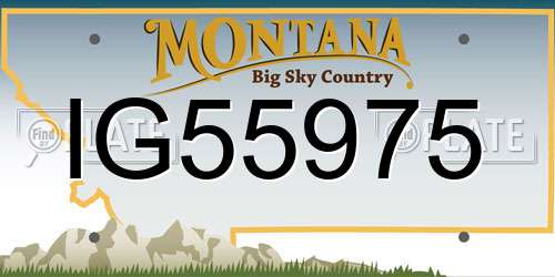 IG55975 Montana License Plate