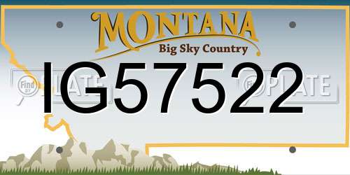 IG57522 Montana License Plate