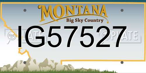IG57527 Montana License Plate