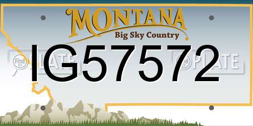 IG57572 Montana License Plate