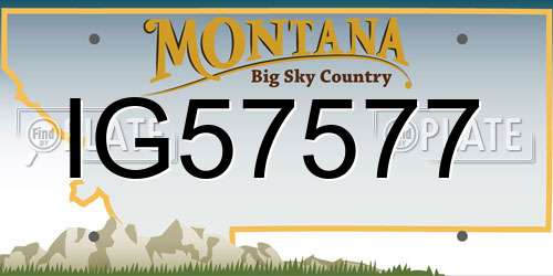 IG57577 Montana License Plate