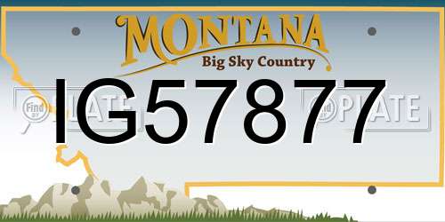 IG57877 Montana License Plate