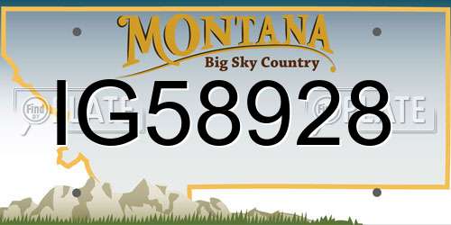 IG58928 Montana License Plate
