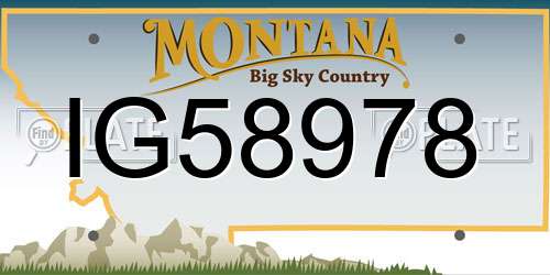 IG58978 Montana License Plate