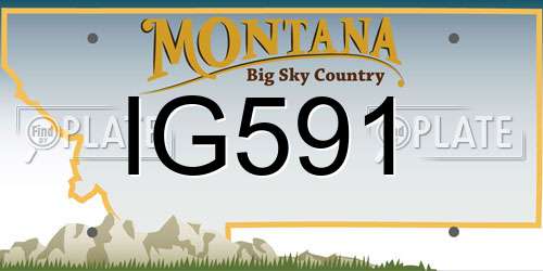 IG591 Montana License Plate