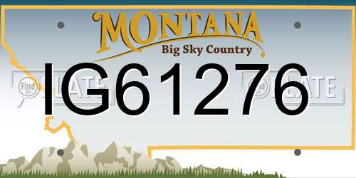 IG61276 Montana License Plate