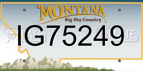 IG75249 Montana License Plate
