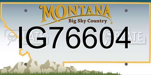 IG76604 Montana License Plate