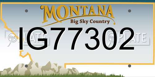 IG77302 Montana License Plate