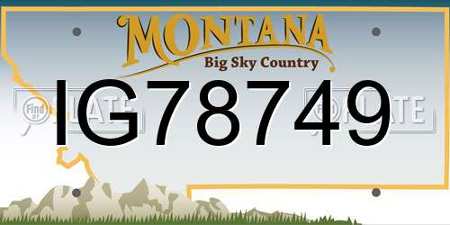 IG78749 Montana License Plate