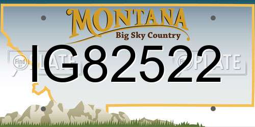 IG82522 Montana License Plate
