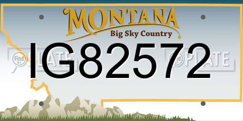 IG82572 Montana License Plate