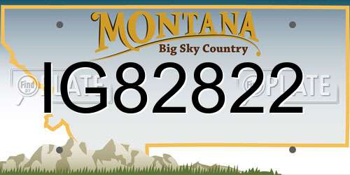 IG82822 Montana License Plate