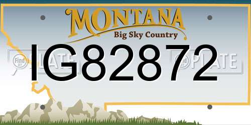 IG82872 Montana License Plate