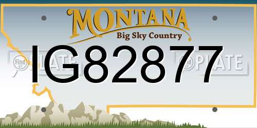 IG82877 Montana License Plate