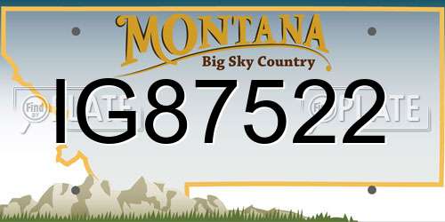 IG87522 Montana License Plate