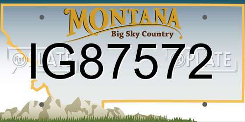 IG87572 Montana License Plate
