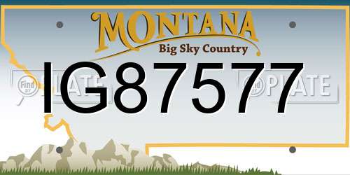 IG87577 Montana License Plate