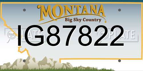 IG87822 Montana License Plate