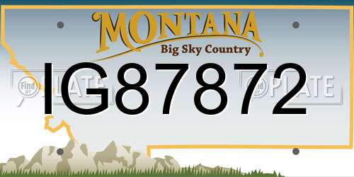 IG87872 Montana License Plate