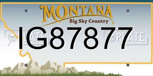 IG87877 Montana License Plate