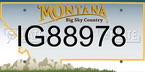 IG88978 Montana License Plate