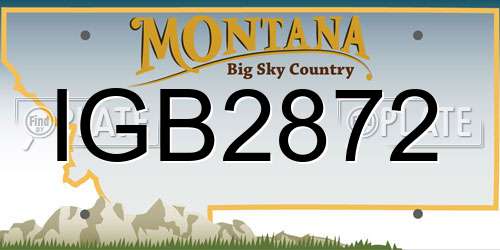 IGB2872 Montana License Plate