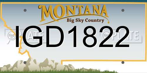 IGD1822 Montana License Plate