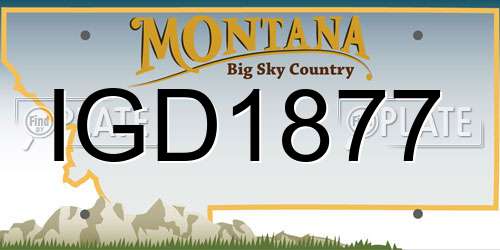 IGD1877 Montana License Plate
