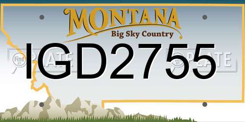 IGD2755 Montana License Plate