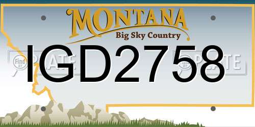 IGD2758 Montana License Plate
