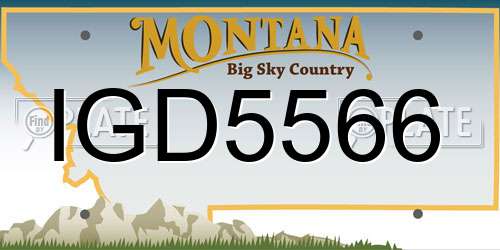 IGD5566 Montana License Plate